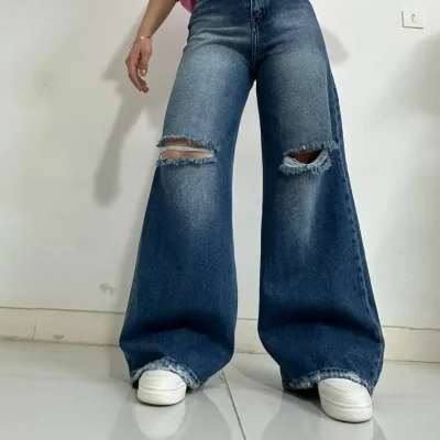 شلوار فول بگ زاپدار