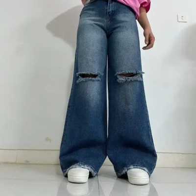 شلوار فول بگ زاپدار